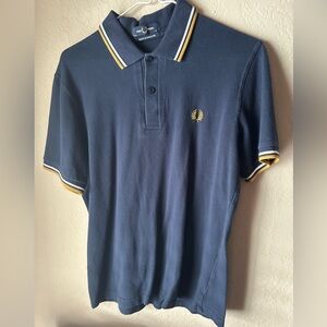 Original Fred Perry polo size M navy and yellow